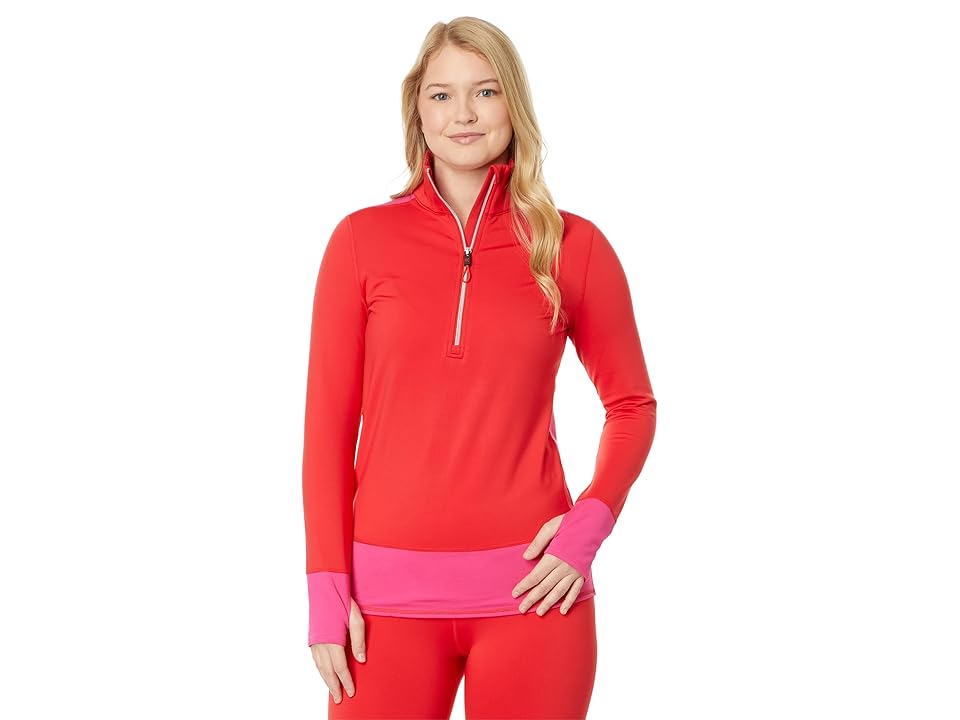 Hot Chillys Micro Elite Chamois Color-Block Zip-T (Modern/Granite) Women's Clothing INTERNATIONAL SHIPPING