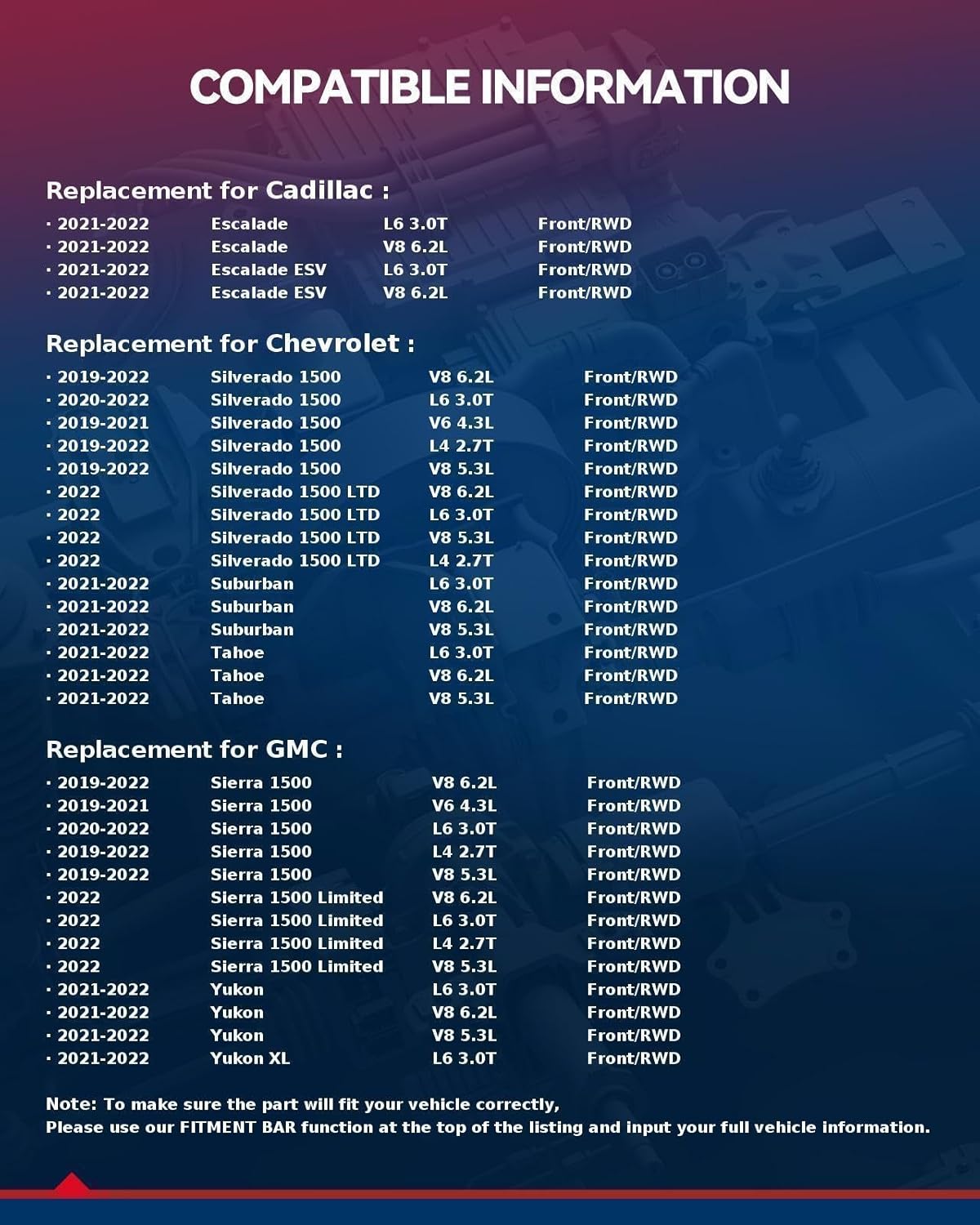 KAX 515198 Pair Front Wheel Bearing and Hub Assembly with Compatible with 2019-2022 Chevrolet Silverado 1500 2.7T RWD