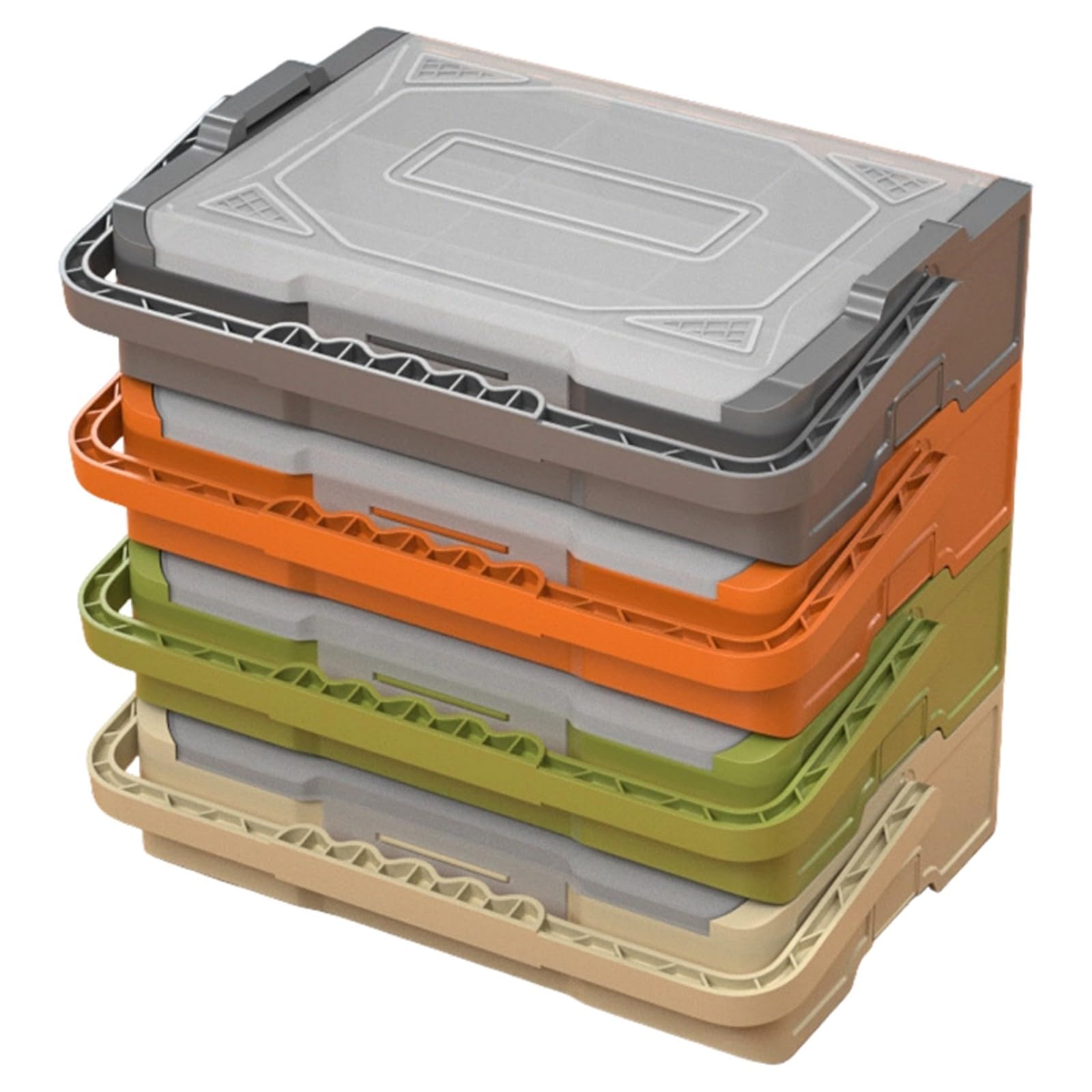 Jazuaiao Fourth Floor Easy Stackable Bin For Parts Organization Nestable Box And Removable Dividers Stackable Container With Lid