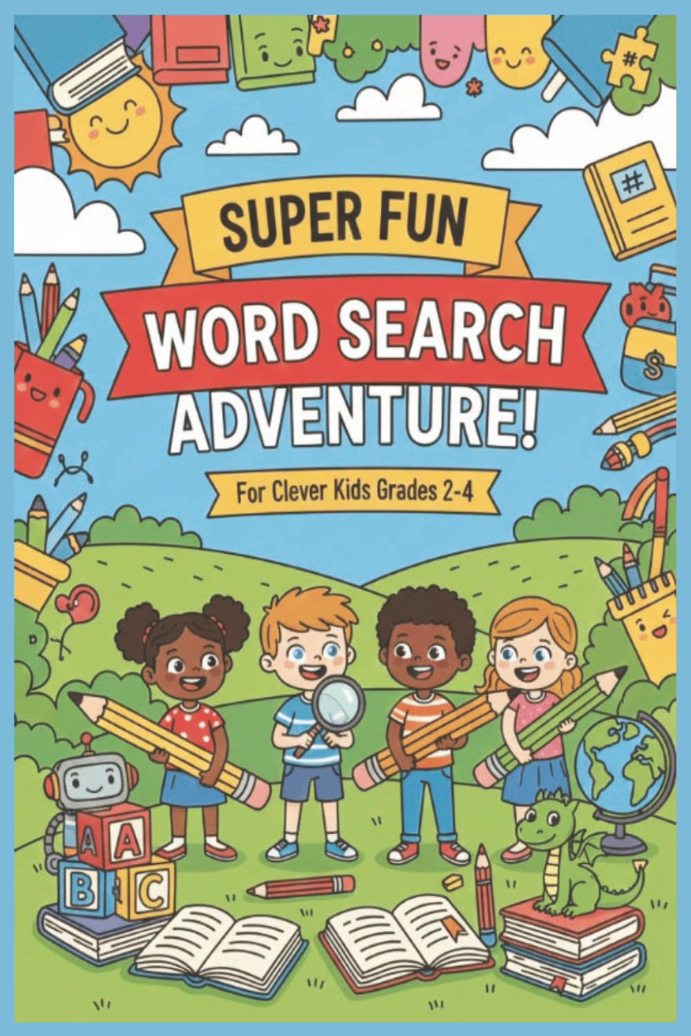 Super Fun Word Search Adventure for Clever Kids Grades 2-4: Word Search Book for Kids