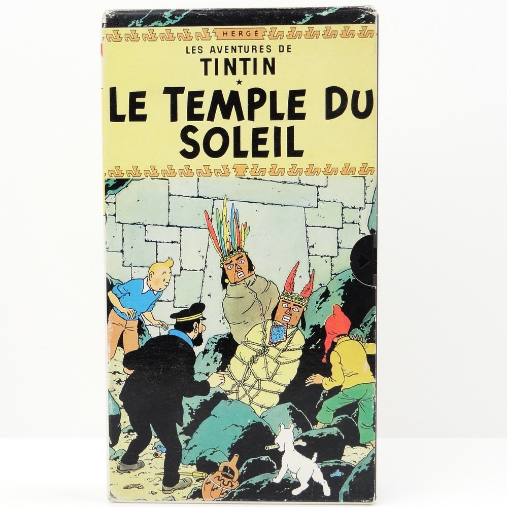 HERGÉ . TINTIN Affiche Le temple du soleil