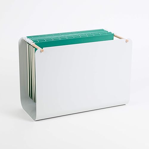 Miniatura 3 de U Brands Organizador de archivos colgante de metal, tamaño carta, accesorio de escritorio, colección Arc, gris