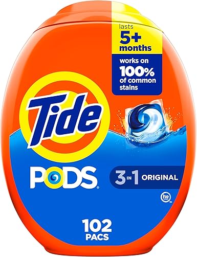 Miniatura 12 de Tide PODS cápsulas de detergente para lavandería, removedor de manchas 3 en 1, combatiente de olores, protector de color, 112 unidades, compatible