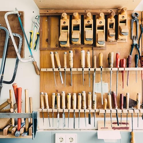 Miniatura 7 de Dicunoy 12 piezas de herramientas de tallado de madera, cinceles para carpintería, cuchillos de tallado de madera de tamaño completo para