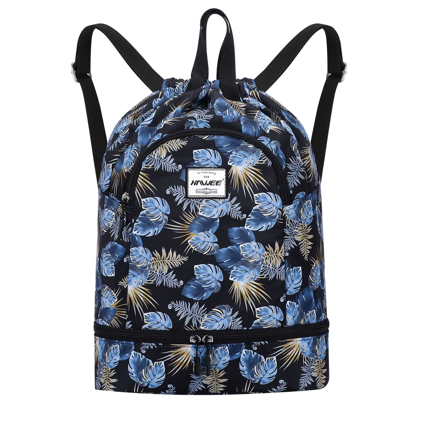 Impermeable Casual Mochila con Cordón Grande Deporte Bolso de Gimnasia Mochila de Cuerda Unisex para Mujer Hombre Vida Cotidiana Aire Libre Yoga Escuela Nadar Playa — view 55
