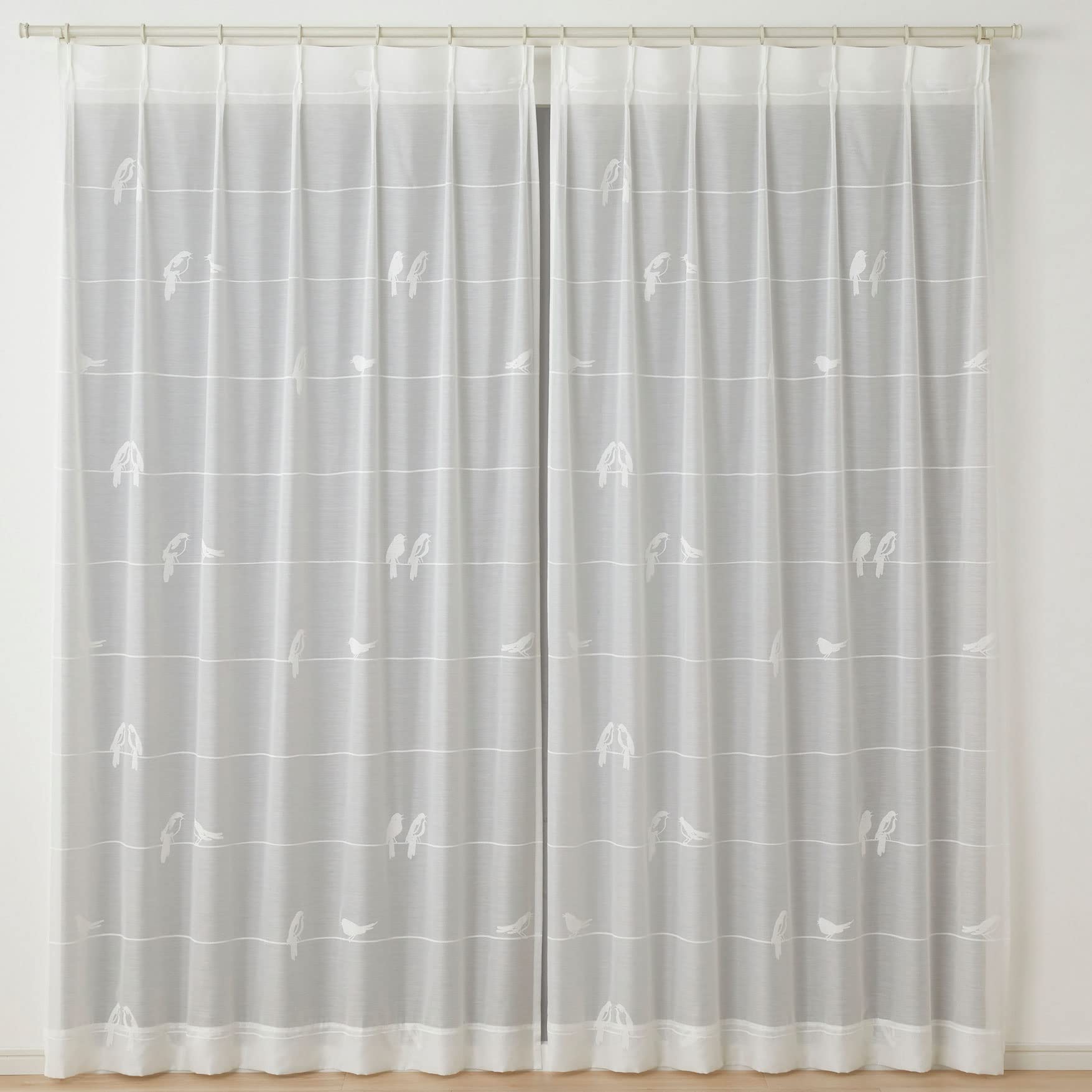 Amazon｜スミノエ(Suminoe) レースカーテン ホワイト 100×176cm 洗える