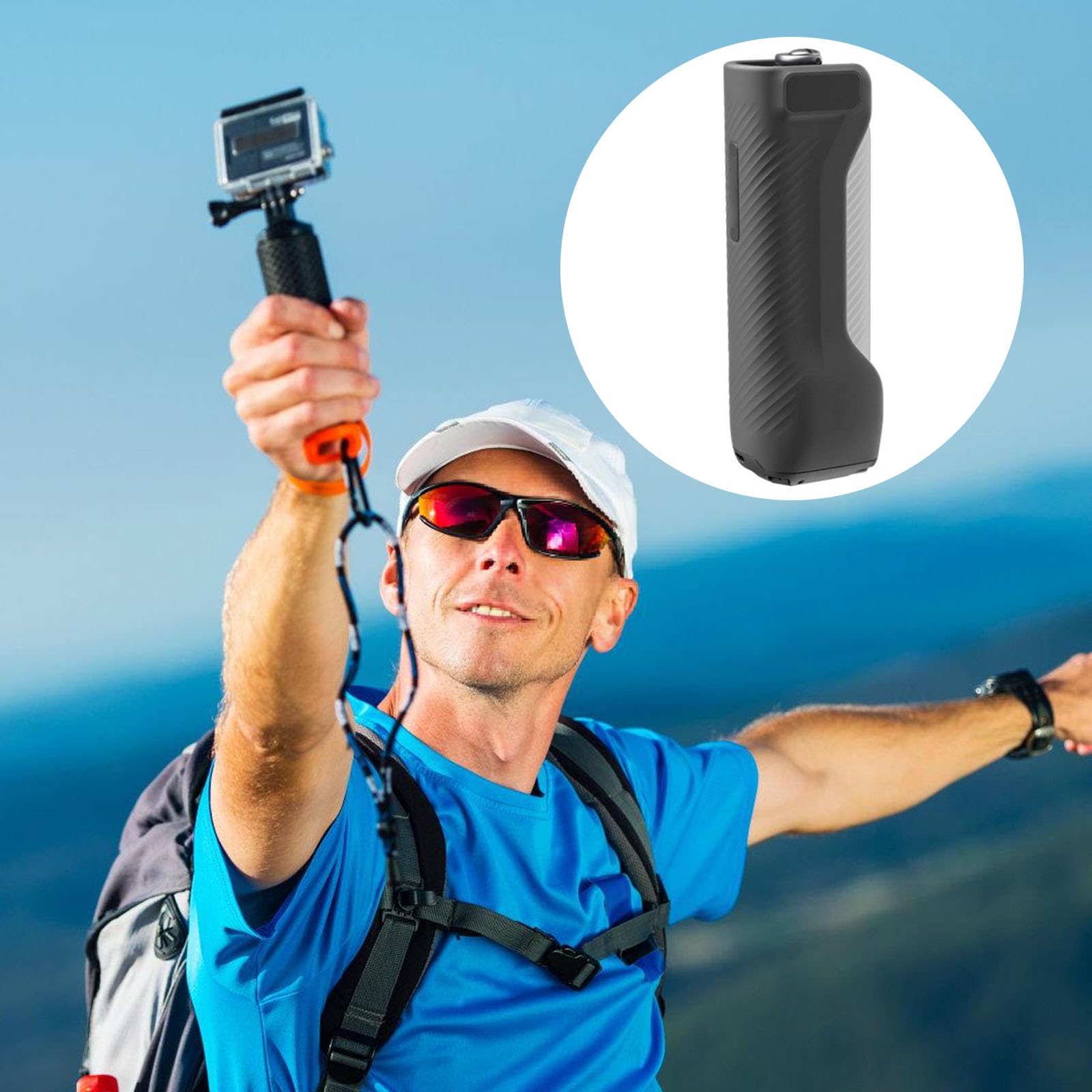 1. Mango de cámara compacto de 360 grados con base de trípode plegable, soporte portátil de liberación rápida para mango de trípode plegable estable en interiores y exteriores