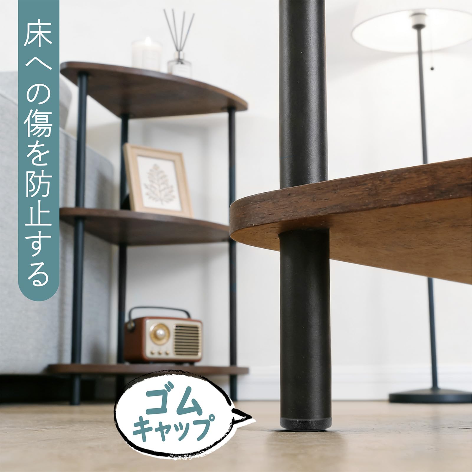 Amazon｜BAOYOUNI コーナーシェルフ 棚 コーナーラック スリム 玄関