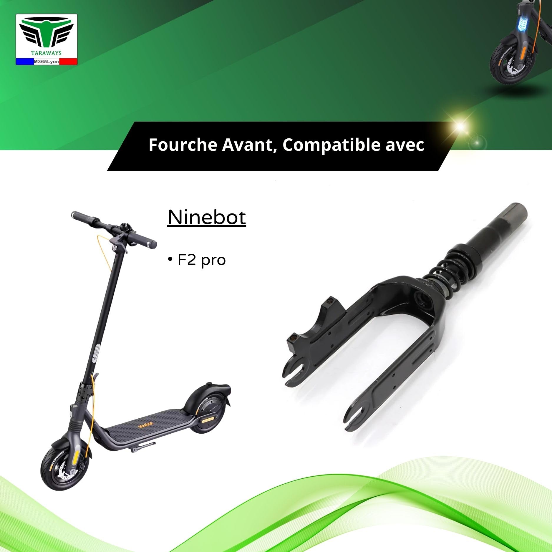 Horquilla delantera para patinete eléctrico Ninebot F2 Pro