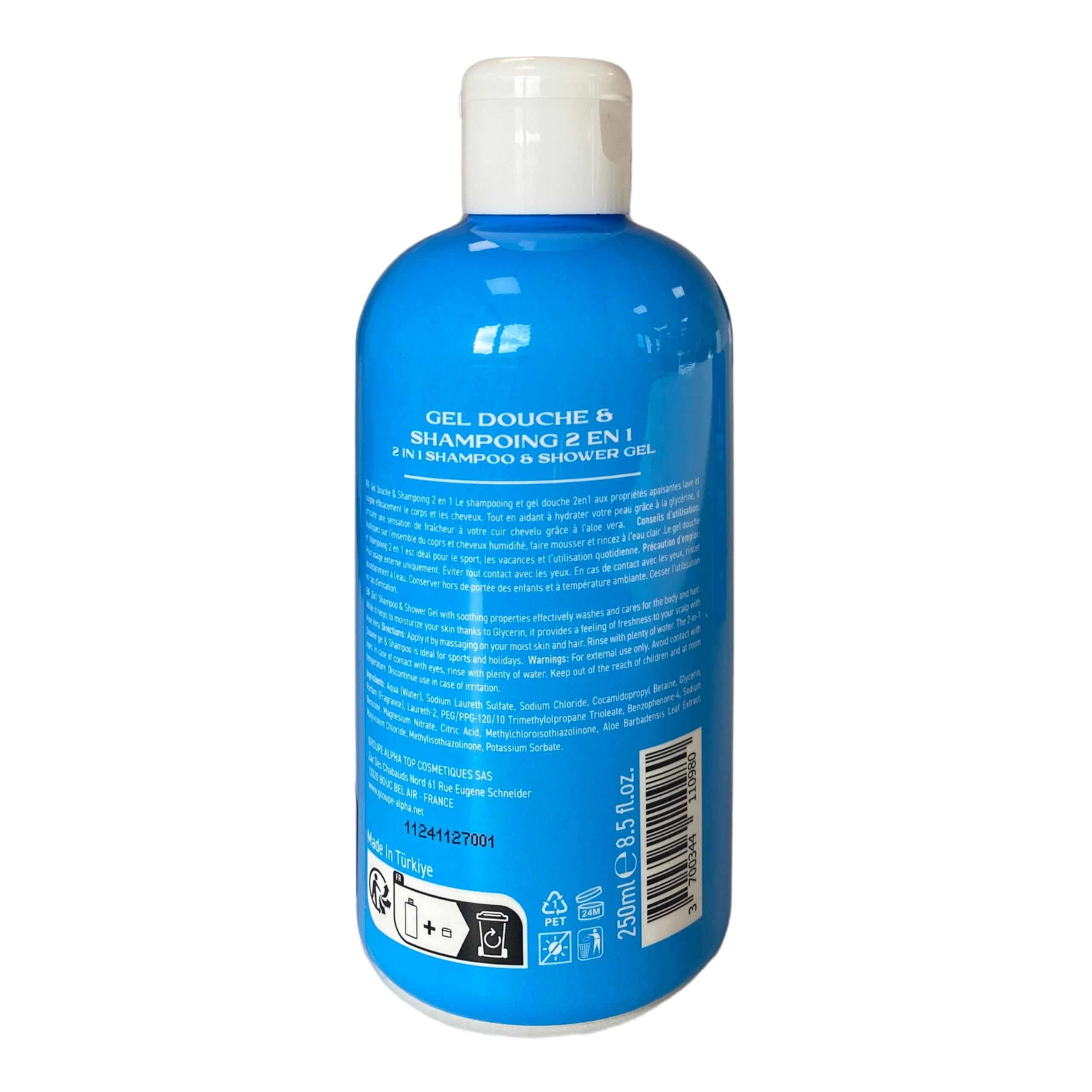 OLYMPIQUE DE MARSEILLE Coffret Cadeau OM Homme, Trousse de Toilette avec Gel Douche 250ml, Déodorant 50ml, Eau de Toilette 50ml
