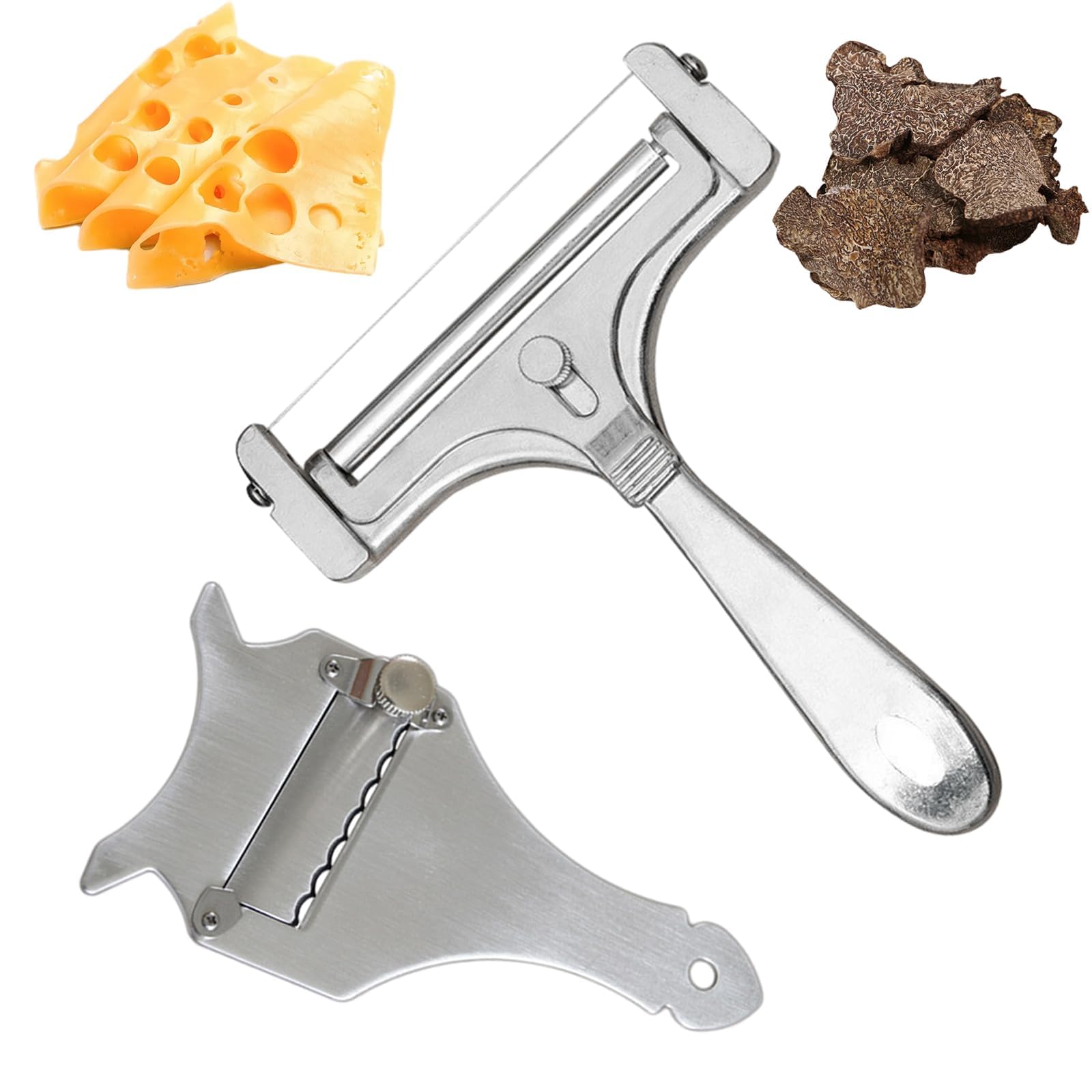 Affettatrice Per Formaggio In Acciaio Inox – Raschietto Taglia Formaggio 21.5×7.3 Cm – Vincitore Test Per Formaggi Duri E Semiduri