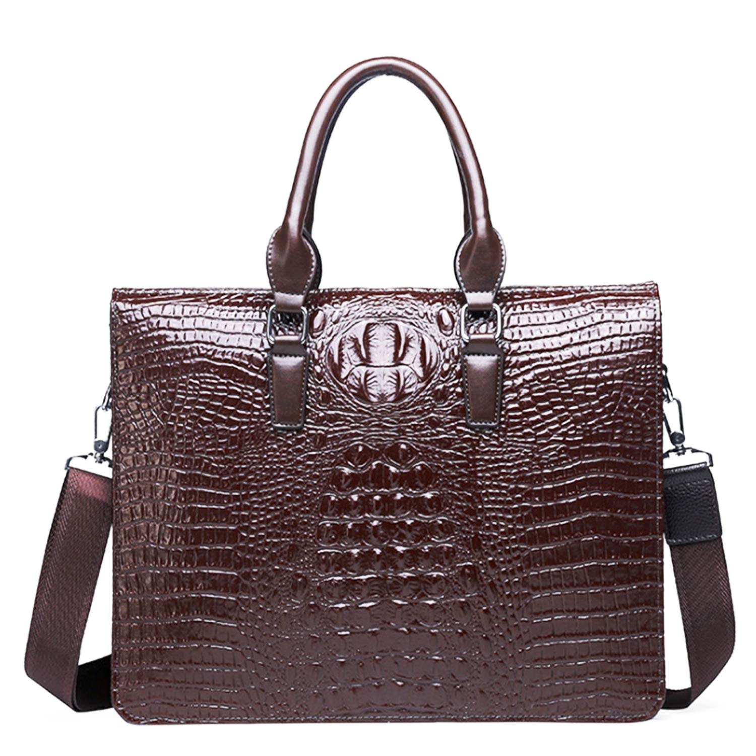 Business style leather Crocodile Pattern Handbag Bussiness bag Messenger Bag for Men BY-35B