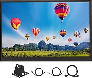 Gavigain Monitor portátil para laptop 17 polegadas tela externa de computador 1440x900 ângulo de visão de 178 graus Plug and Play monitor portátil de viagem para PC telefone para Xbox para PS5