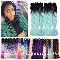 Vista 58 de Benehair 1 paquete de 1 paquete de extensiones de cabello trenzado de 24 pulgadas, extensiones de cabello sintético de alta temperatura, extensiones