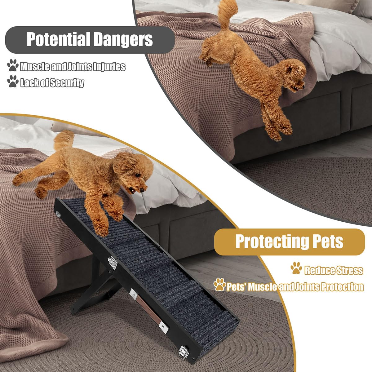 Mini Puppy Ramp Snapklik.com : Okydoky Small Dog Ramp, Portable Folding Pet Stair Ramp ...