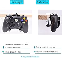 Vista 4 de YYST Soporte para control de juegos de montaje en escritorio, soporte de almacenamiento para PS3PS4PS5Xbox 360Xbox OneSXEliteSeries SSeries X