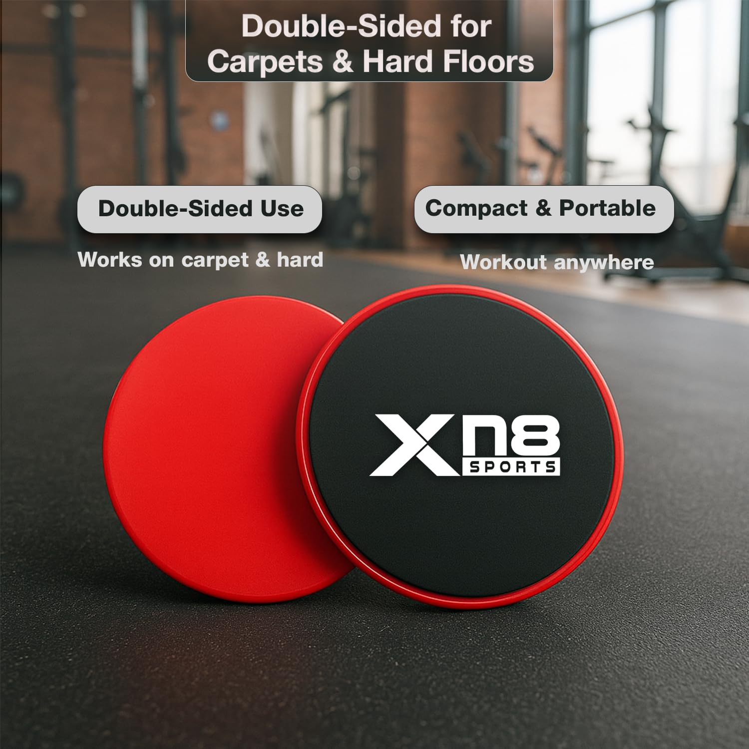 Xn8 Exercise Core Sliders Dual-Sided Gliding Discs for Abdominal & Full Body Workouts, Home Gym & Pilates - Image 4