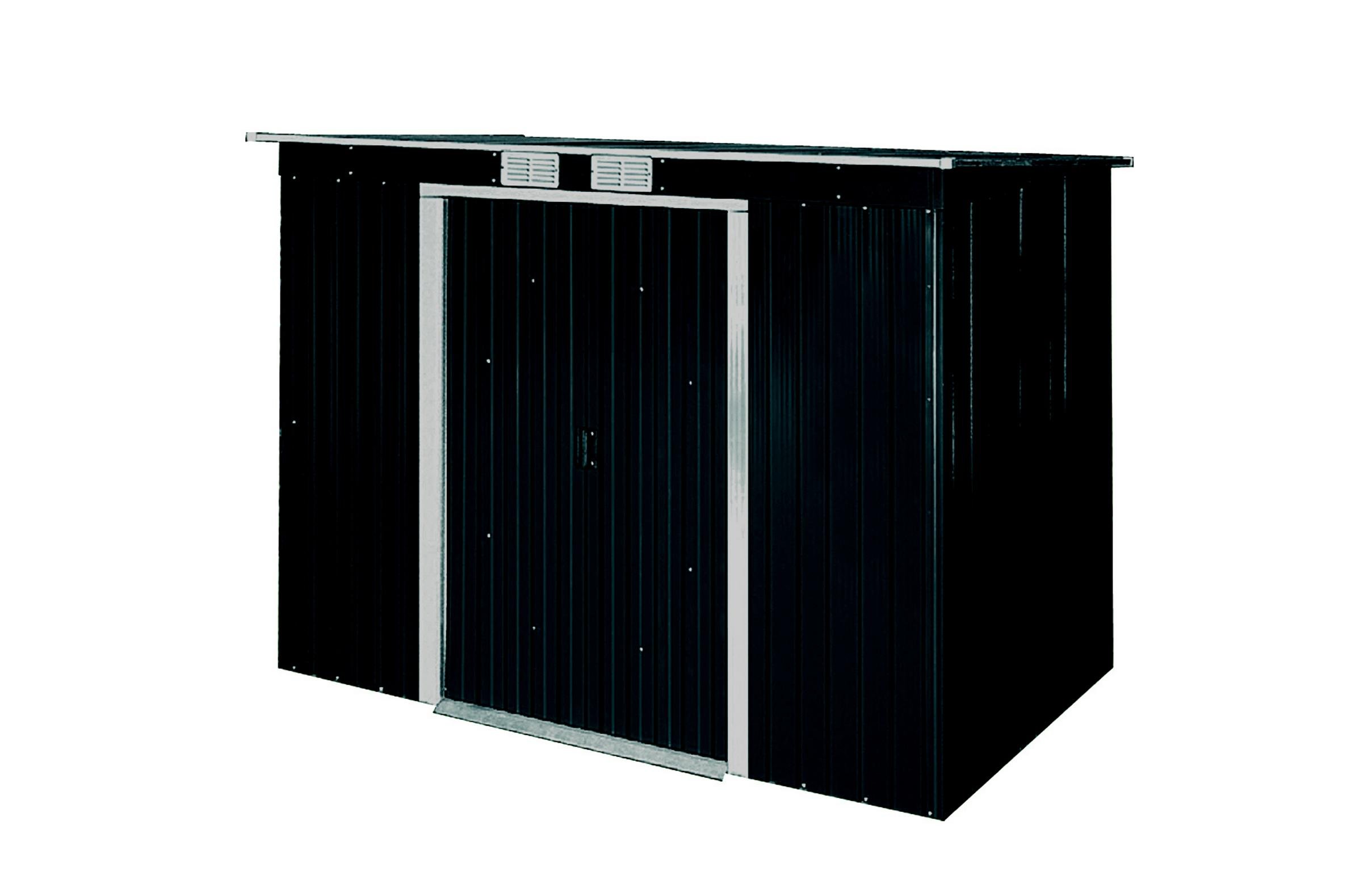 DuraMax 8x4 Pent Roof Metal Shed Kit with Skylights