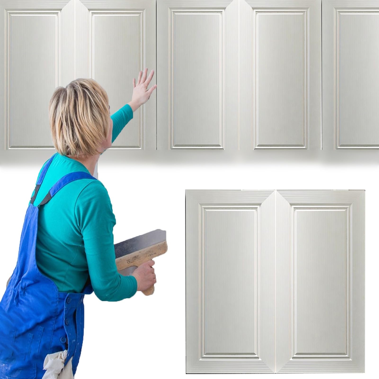 Dalle de plafond 3D autocollante blanche pour rénover un plafond abîmé sans travaux