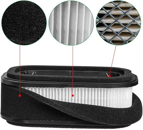 Miniatura 2 de HIFROM Combo de filtro de aire con bujía de prefiltro Filtro de combustible compatible con JD 425 445 2500 2500A 2500B 2500E Cortacésped Reemplazar