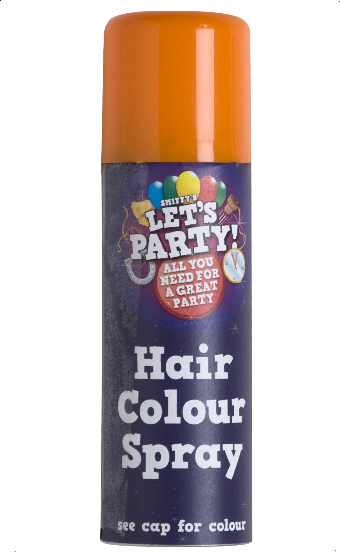 Smiffys Hair Colour Spray, Orange 125ml, Cosmetics and Disguises Fancy Dress, Hair Colour Spray Dress Up Cosmetics & Disguises. โ image 1