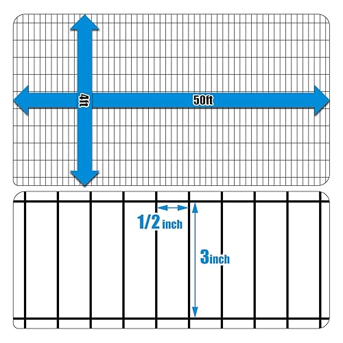 Miniatura 3 de Fencer Wire Malla de alambre soldada con revestimiento de vinilo negro calibre 16, tamaño 0.5 pulgadas por 3 pulgadas (4 pies x 50 pies)