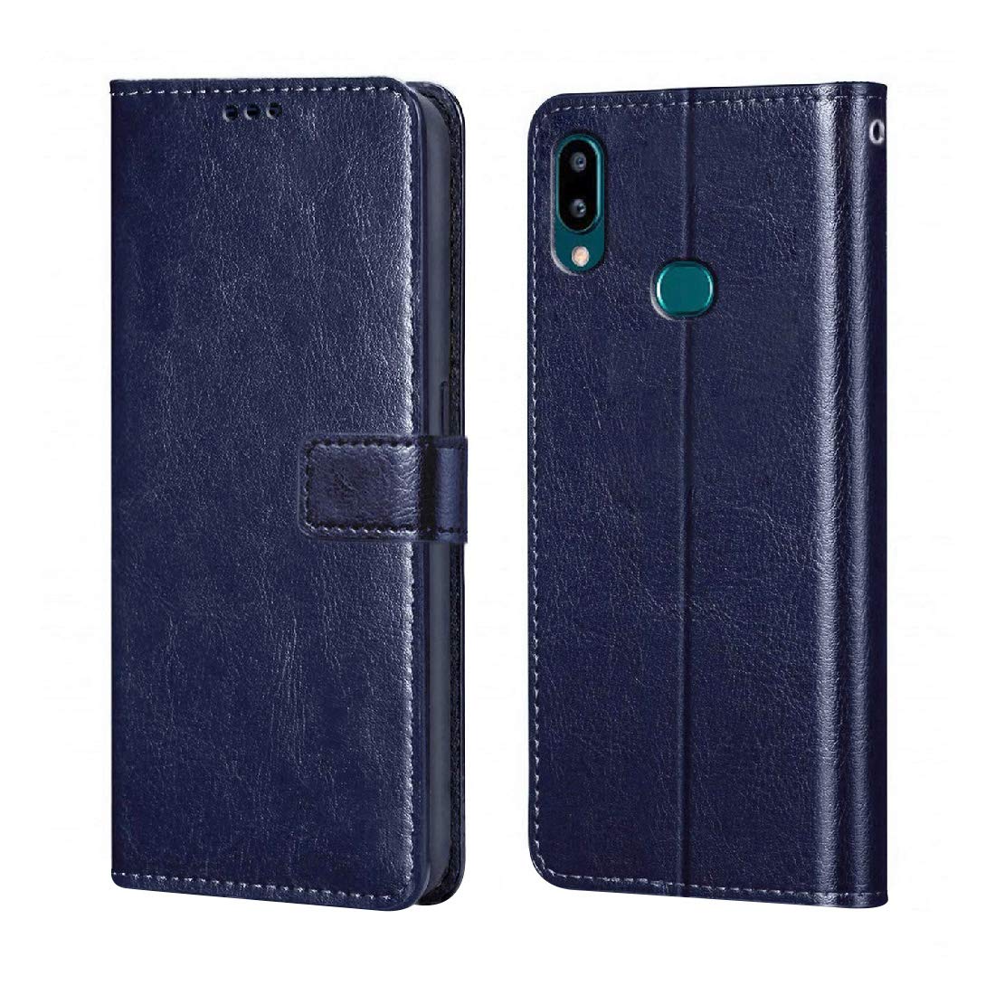 Casotec Flip Cover for Samsung Galaxy A10s / M01s | Premium Leather Finish | Inbuilt Pockets & Stand | Flip Case for Samsung Galaxy A10s / M01s (Blue) (B08HRXXRX1) Amazon Price History, Amazon Price Tracker