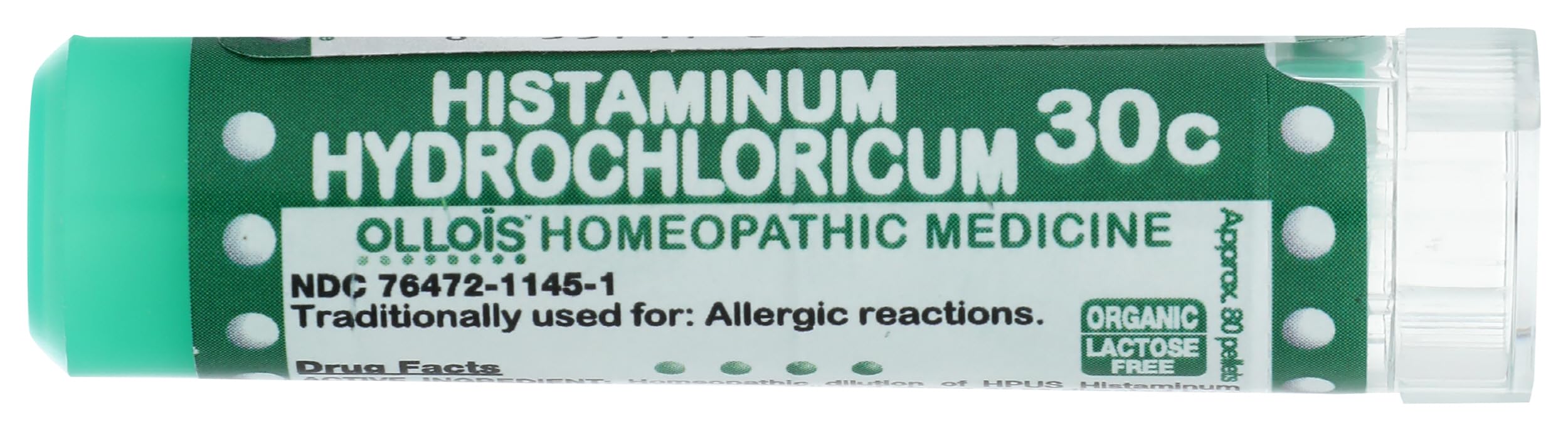 OLLOIS Histaminum Hydrochloricum 30c, Organic, Lactose-Free Homeopathic Medicine, 80 Pellets (Pack of 1)