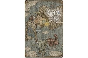 ELDEN RING Map Metal Tin Sign: An Immersive Canvas of the Lands Between