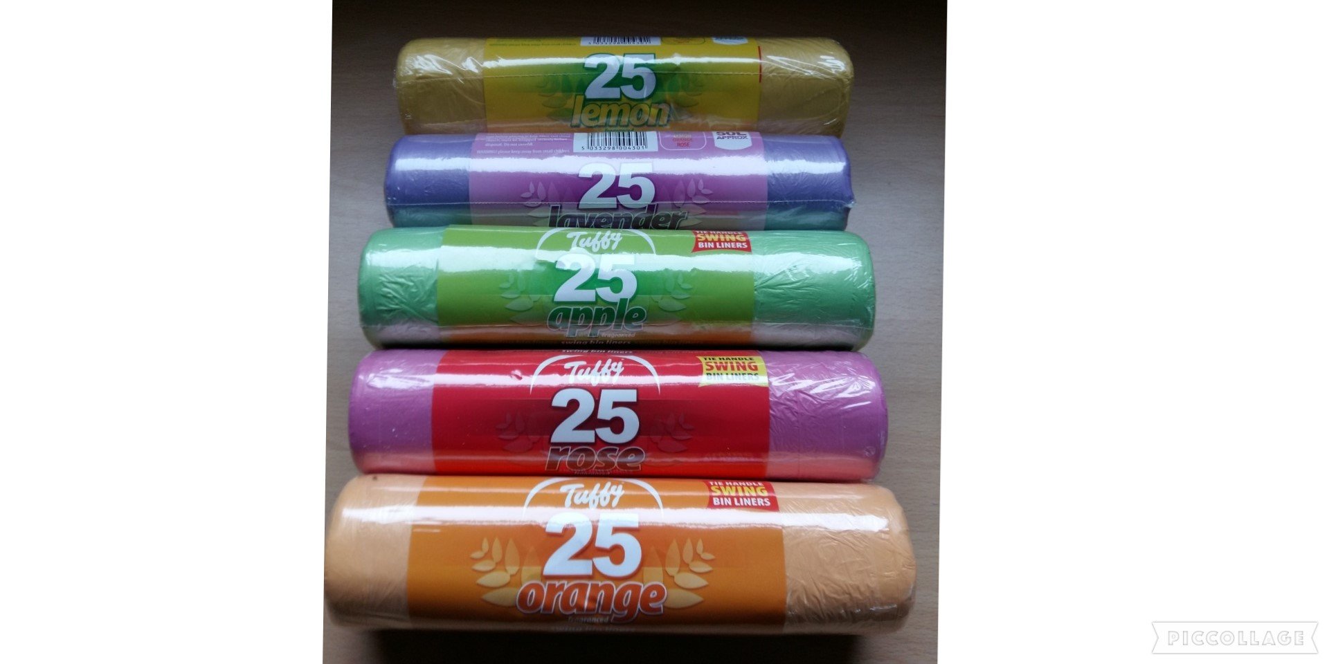 Scented Bin Liners 125 pk Swing Bin Tie Handle