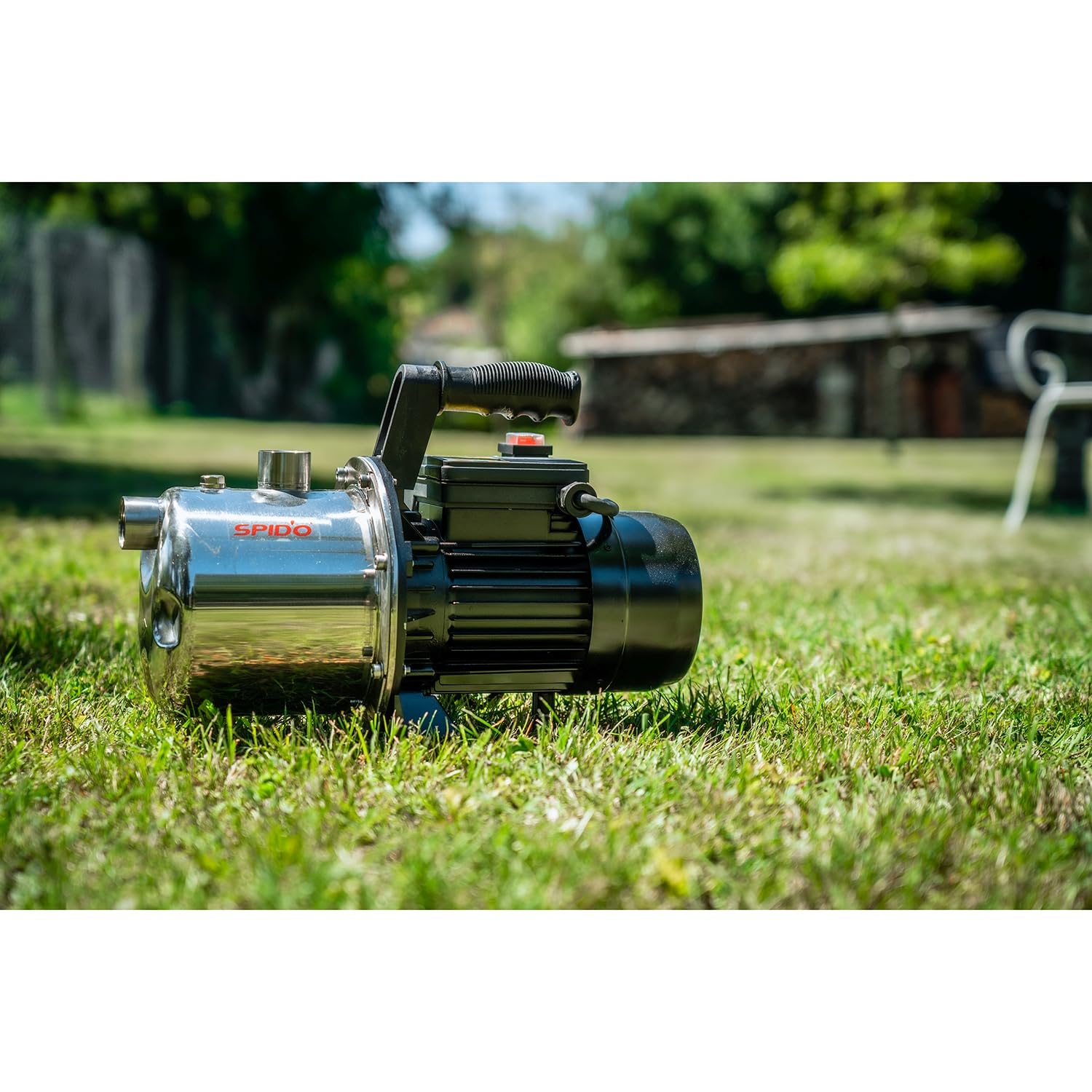 Pompe d’Arrosage Multicellulaire Spid’O Pro PLURINOX 1200 – 1200 W – Débit 6 m³/h – Pression 5,5 Bars – Corps Inox – Jardin jusqu’à 1500 m²