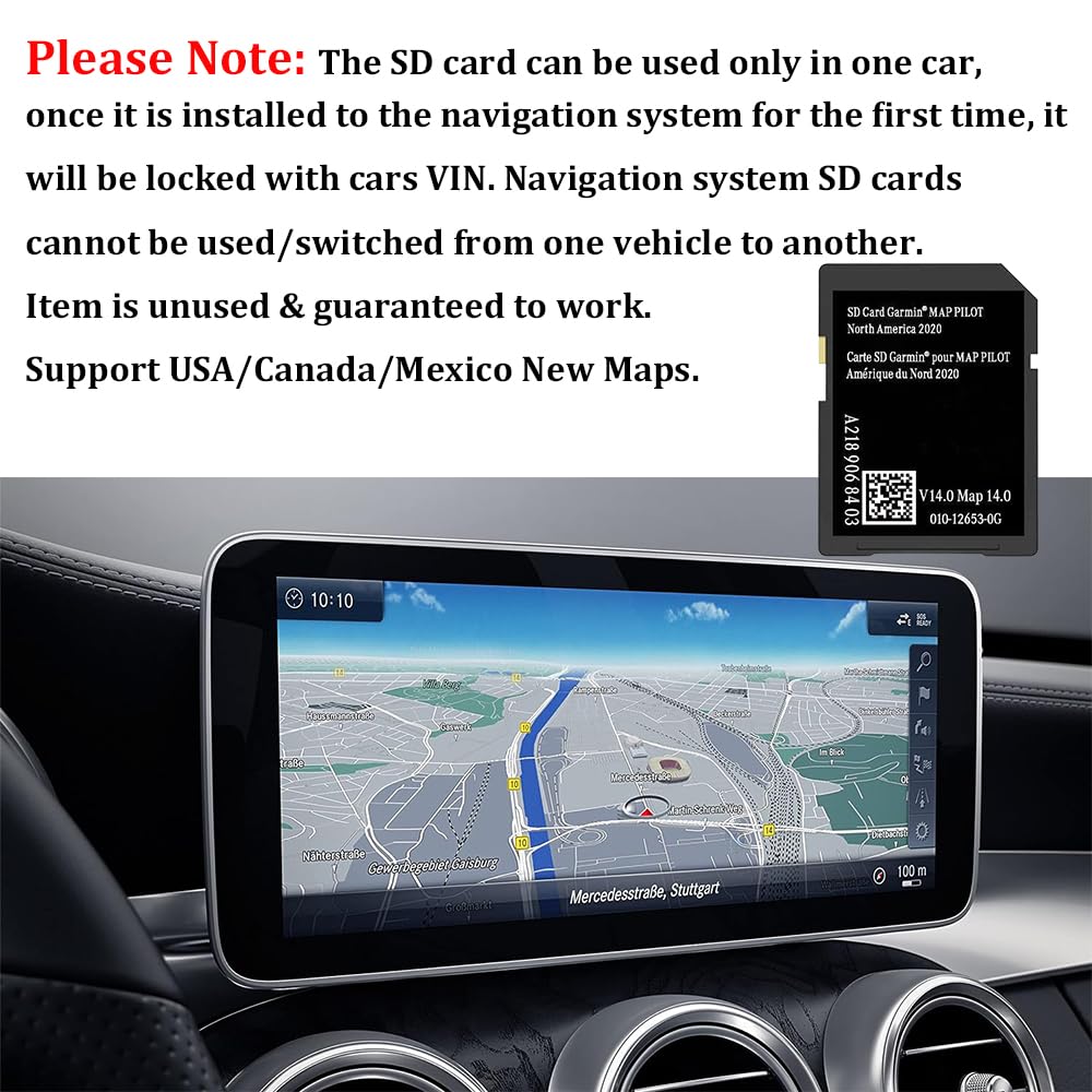 Última versión A2189068403 Tarjeta SD de navegación compatible con Pilot GLC 300 CLA 250 GLA 250 C300, solo apto para sistema NTG 5 Audio 20 (código 522)