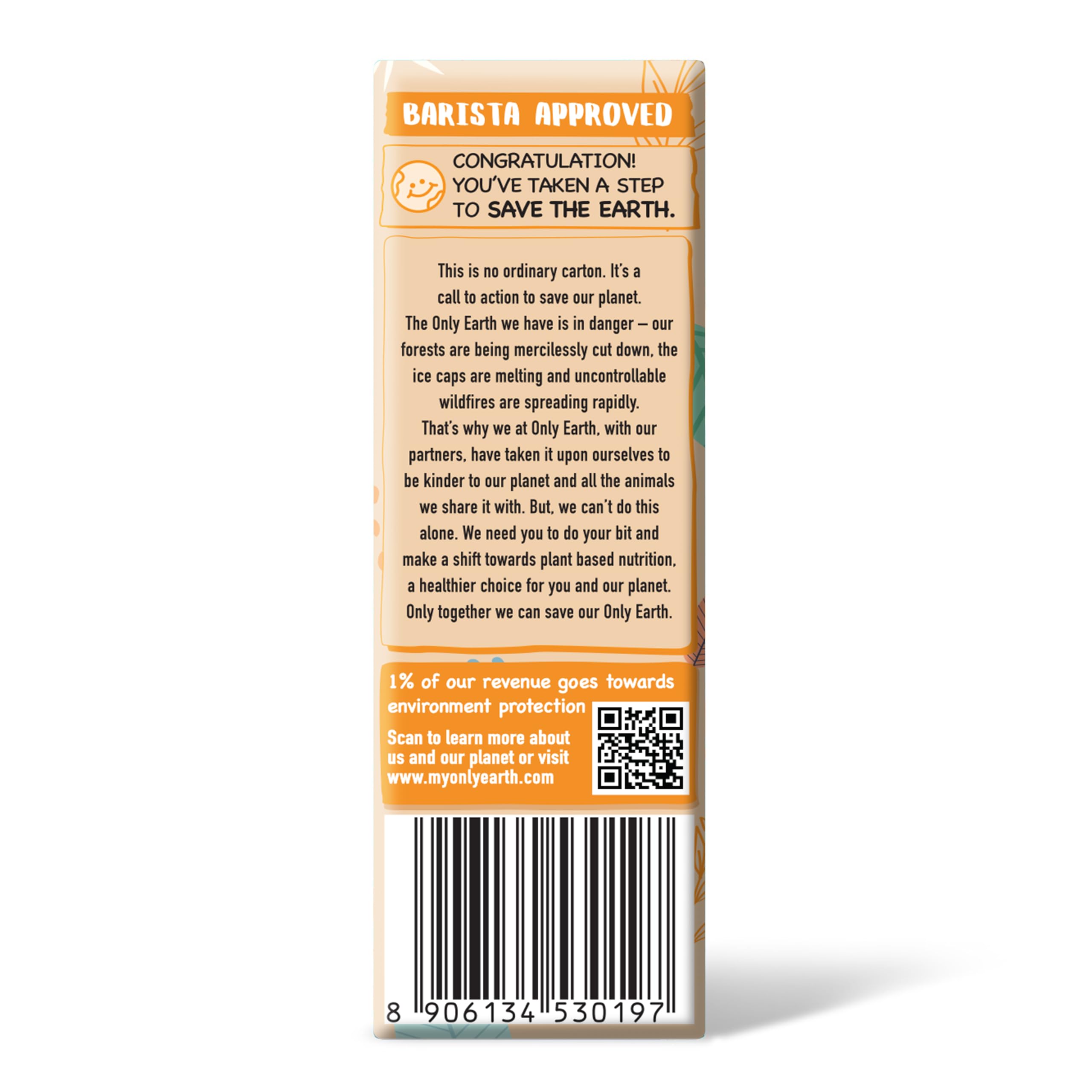 Only Earth Oats Drink Barista Edition | Unsweetened Drink | Lactose Free | Preservatives Free | Plant Based | Dairy Alternative | Source of Calcium | Source of Vitamin D, B1, B2 & B12 | 180ML (Pack of 12) - Image 3 thumbnail