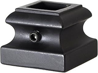 SH900 - Iron Baluster Shoes - Flat Shoe with Screw - for Use with 1/2" Square Balusters - Set of 10 (Satin Black)