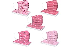 Pink Ribbon Breast Cancer Awareness Face Masks