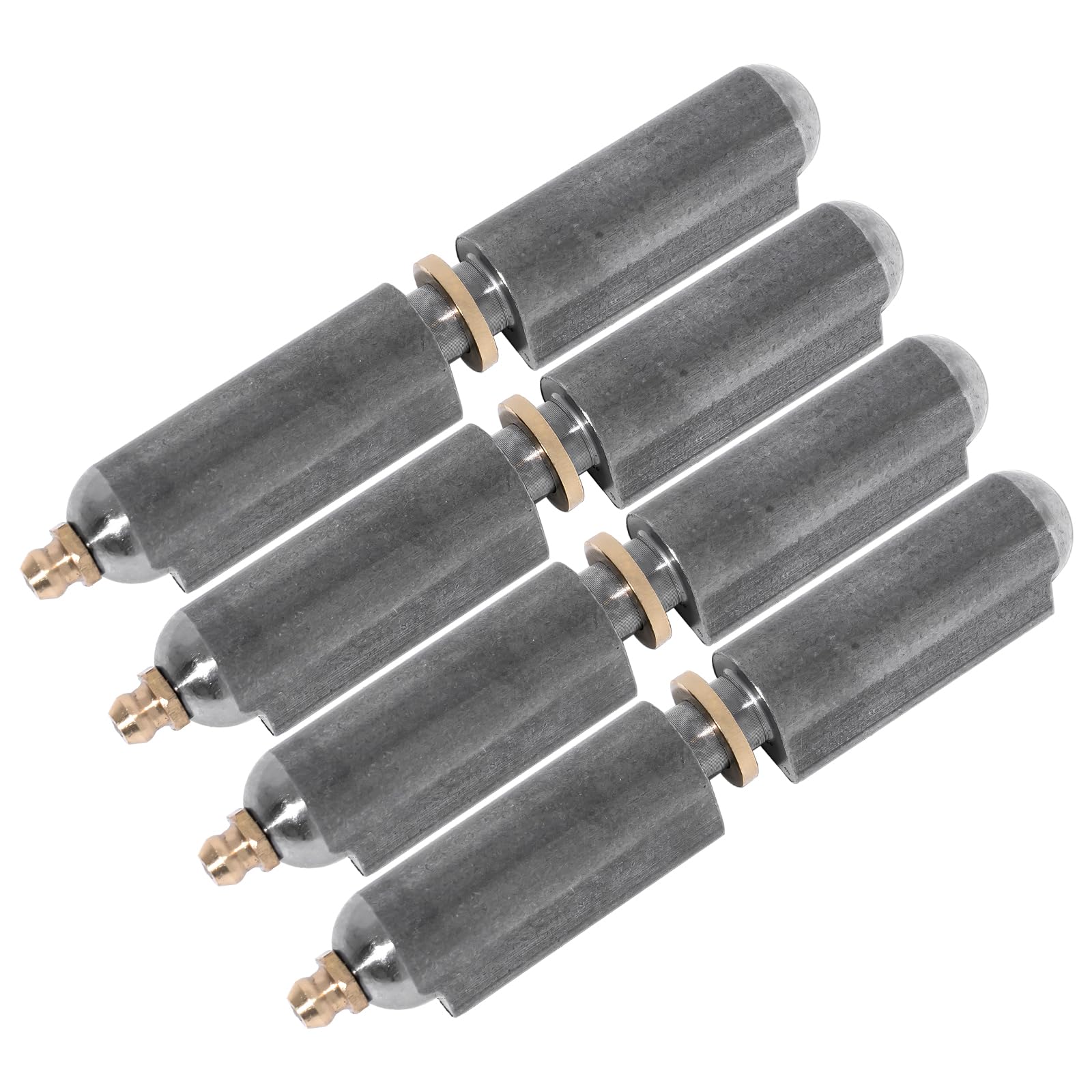 4 Pcs 6 Inch BBQ Smoker Weld on Bullet Hinges,Heavy Duty gate hinger,Carbon Steel Weldable Barrel Hinge for Swing Door Trailer Ramp