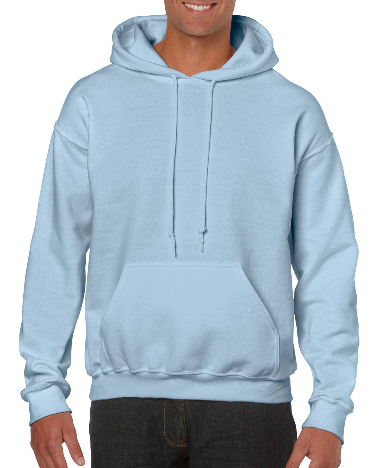 Gildan Men's Heavy Blend Drawcord Hooded Sweatshirt, Safety Pink