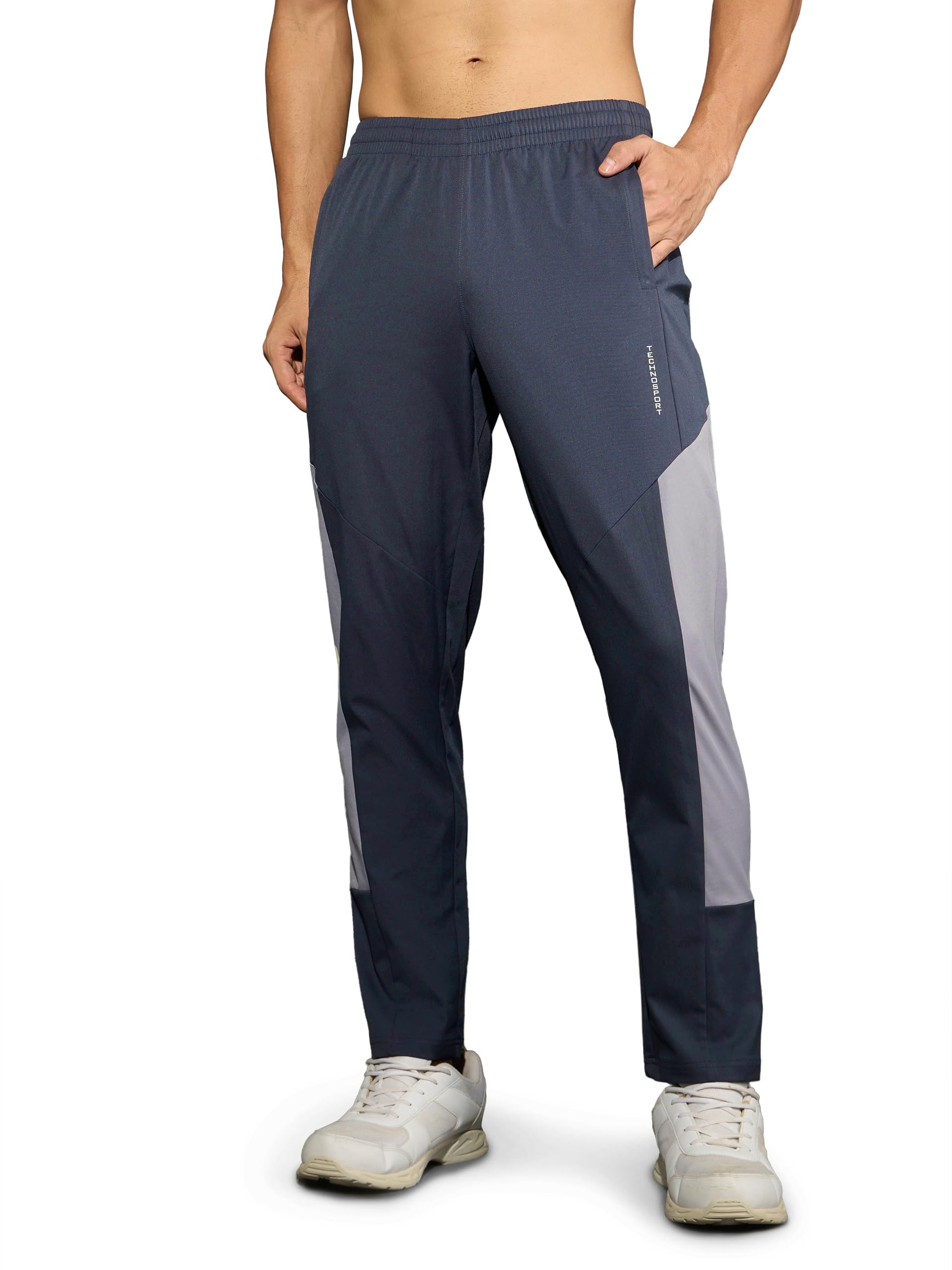 Men Colorblock Slim Fit Sports Trackpants TS Flexi Polyester Mid Rise Drawstring Track Pant for Men Pockets Gym Workout Running Joggers Casual Quick Dry-image-41