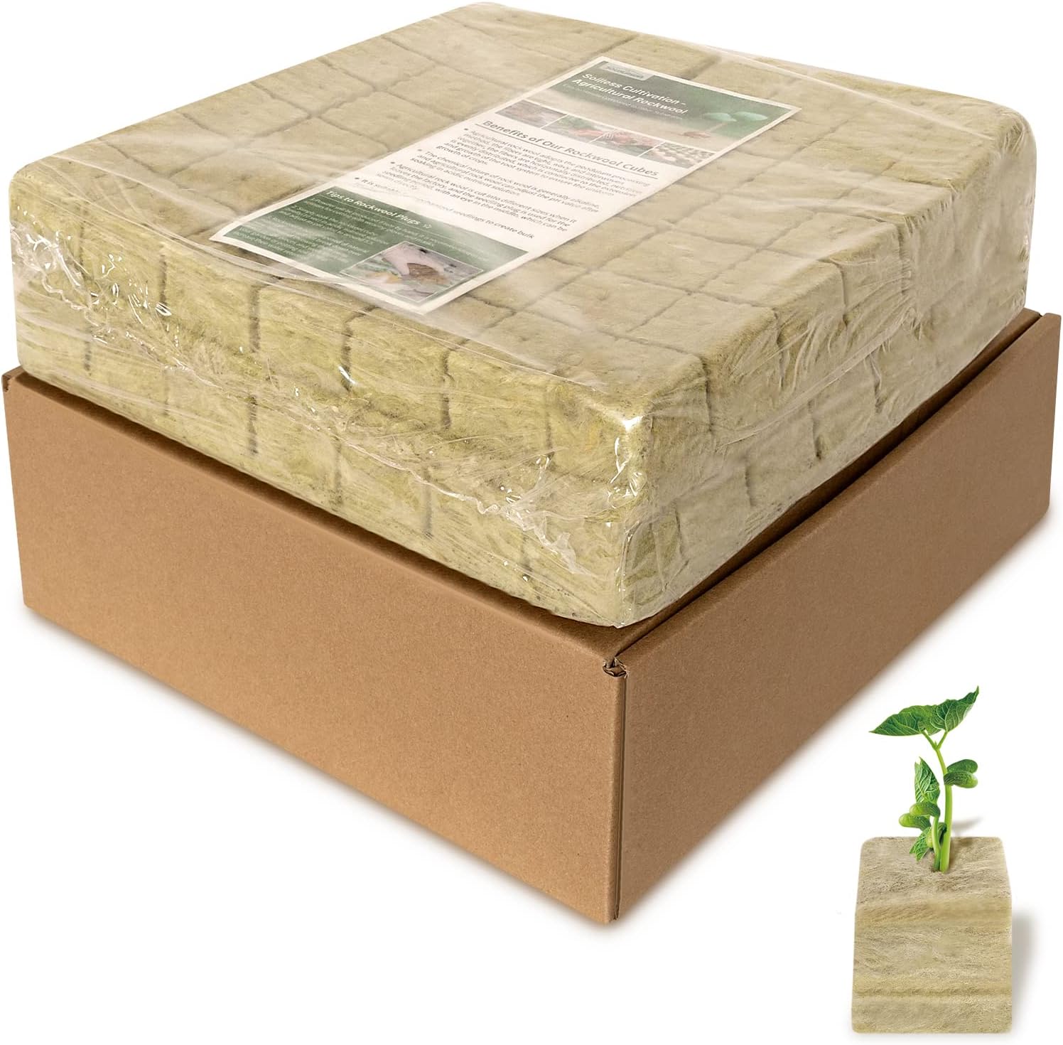 Jowlawn 1.5 Rockwool Cubes for Hydroponics - 2 Sheets Rockwool Grow Cubes for Rooting, Cuttings, Clone Plants, Starting Seeds, Ideal Rockwool for Hydroponic Growing (98 Plugs in Total) Jowlawn 1.5 Rockwool Cubes for Hydroponics - 2 Sheets Rockwool Grow Cubes for Rooting, Cuttings, Clone Plants, Starting Seeds, Ideal Rockwool for Hydroponic Growing (98 Plugs in Total)