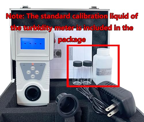 Miniatura 2 de Medidor de turbidez líquida del turbidímetro con solución de calibración estándar Rango de medición 0 a 200 NTU Indicación mínima 0.1 NTU para