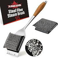 XUDAKAIXIN Bristle-Free Grill Brush with Replacement Head - Safe Steam Cleaner for All Grills, Ideal Gift for Dad