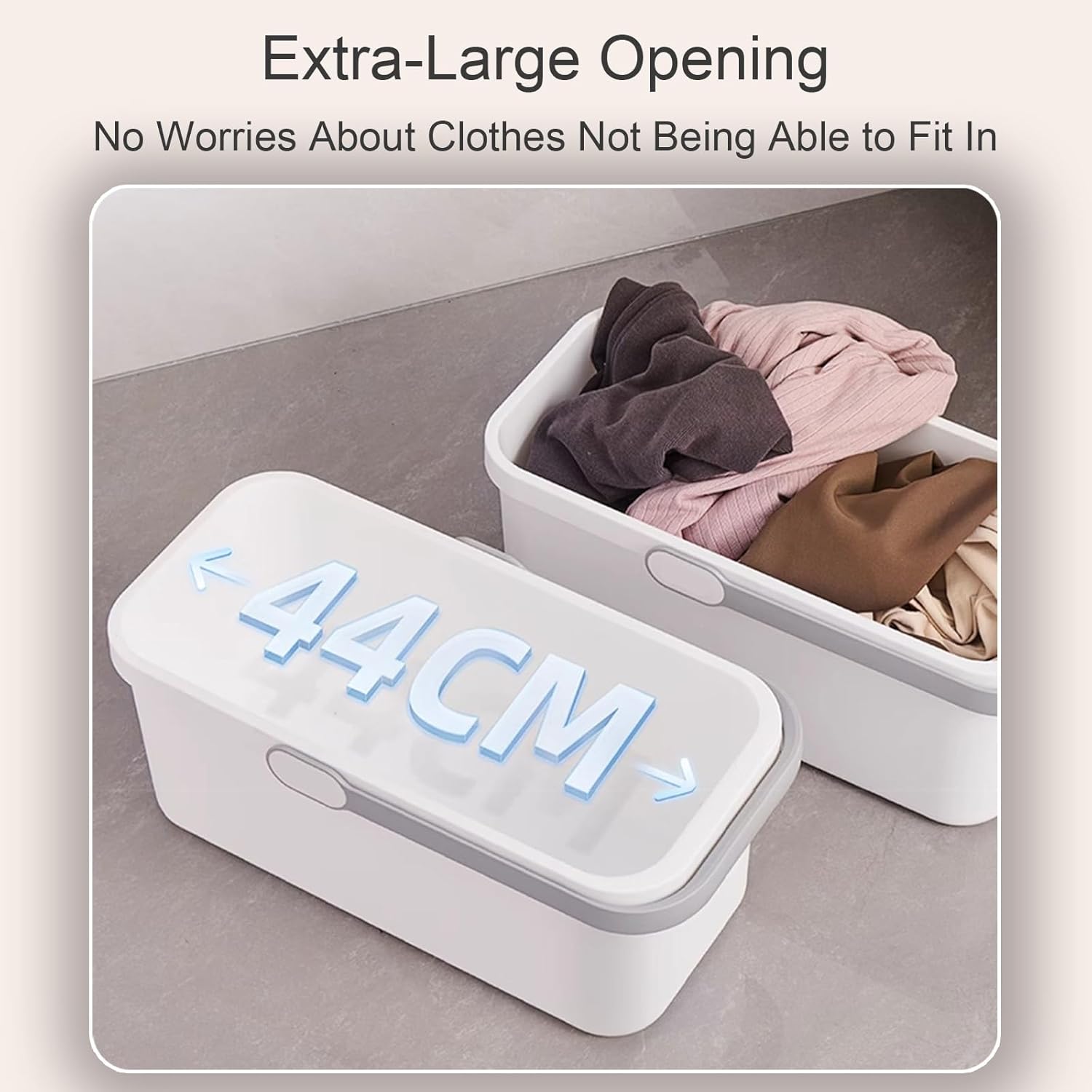 17L Portable Laundry Basket with Handles - 4.5Gal Plastic Hamper for Clothes, Towels - Ideal for Family, Dorm, and Small Spaces - Durable, Lightweight, Easy to Carry