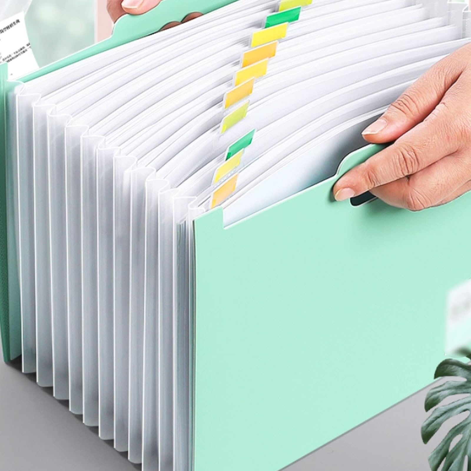 Carpeta, Portátil Extensible A4 en Capas de Gran Capacidad, fácil Transportar, Adecuado for escuelas y oficinas(Nero)