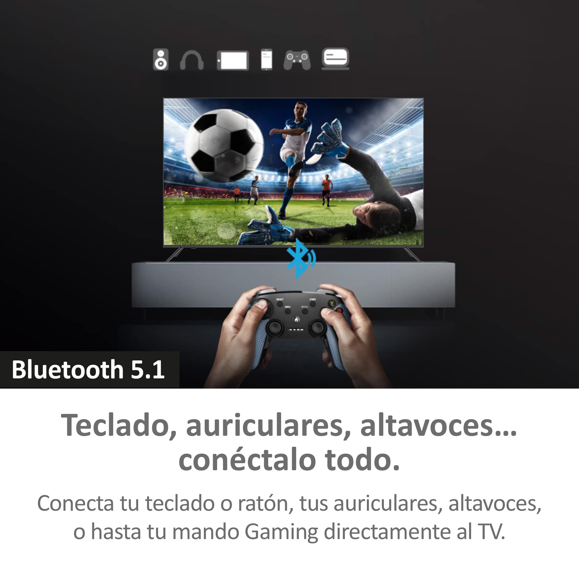 Haier Direct LED Full HD H32K702FG - 32", Smart TV, HDR, Dolby Audio, Android 11, Smart TV, Google Assistant, Bluetooth 5.1, DBX TV, HDMI 2.1 x 3, 2024