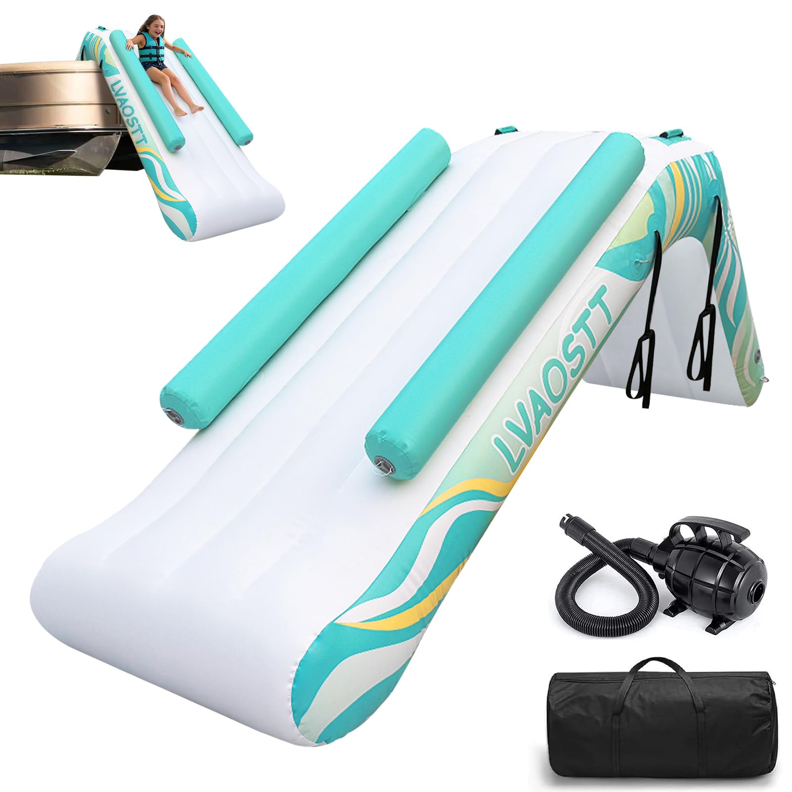 Inflatable Pontoon Waterfall Slide for Adults &