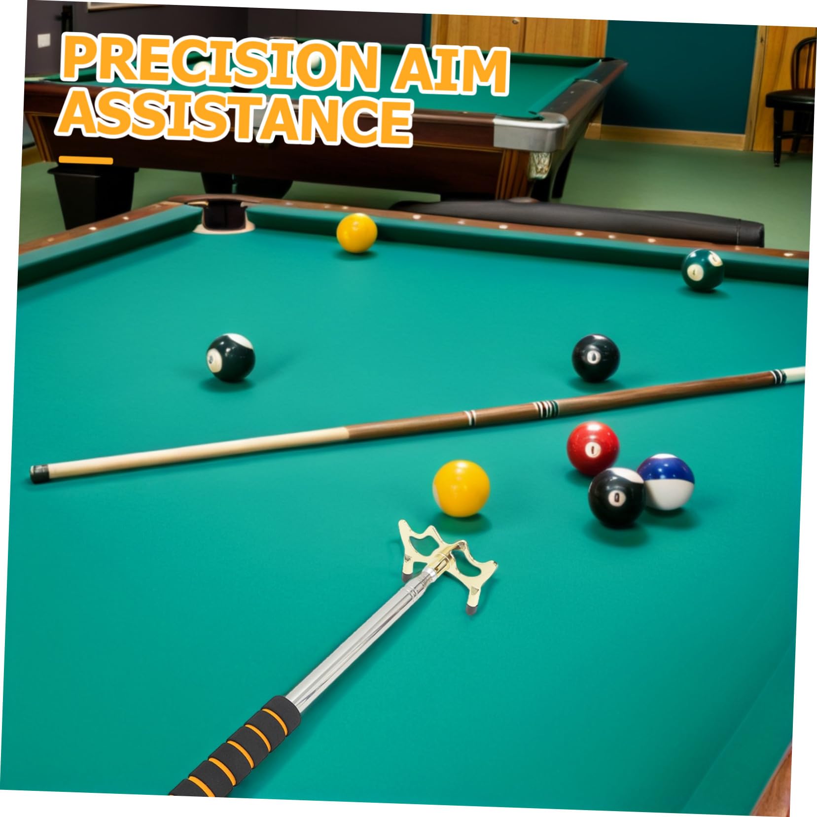 ABOOFAN 2stücke Einziehbarer Billard-brückensteg Aus Edelstahl Teleskopischer Snooker-queue-brückensteg Abnehmbare Queueablage Pool-brückensteg Für Snookertische