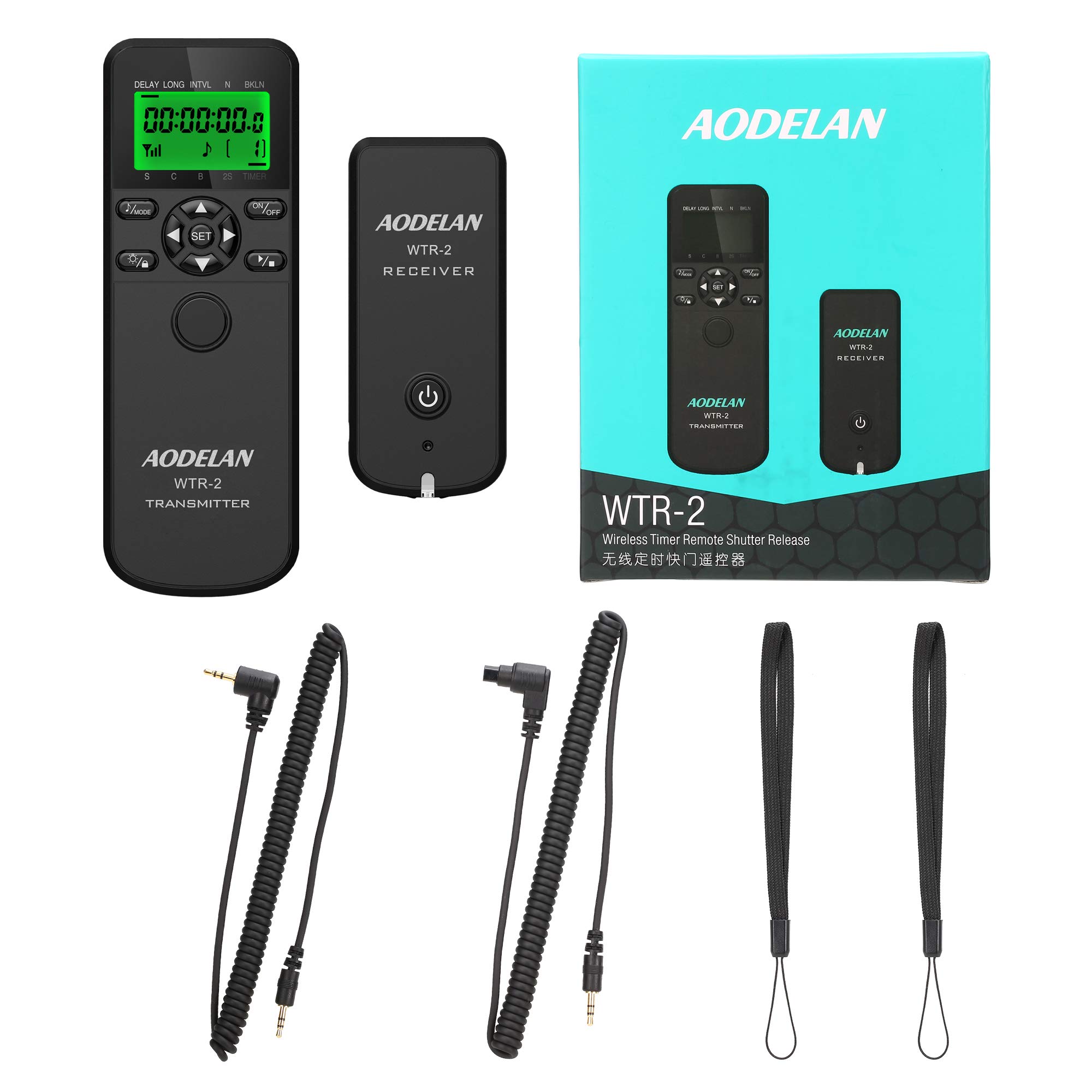AODELAN - Telecomando timer per Canon EOS R, RP, 80D, 77D, 70D, 250D, 200D, serie 7D, serie 5D, T7, T6i, T5i, SX70 HS, scatto sostitutivo di Canon TC-80N3 e RS-60
