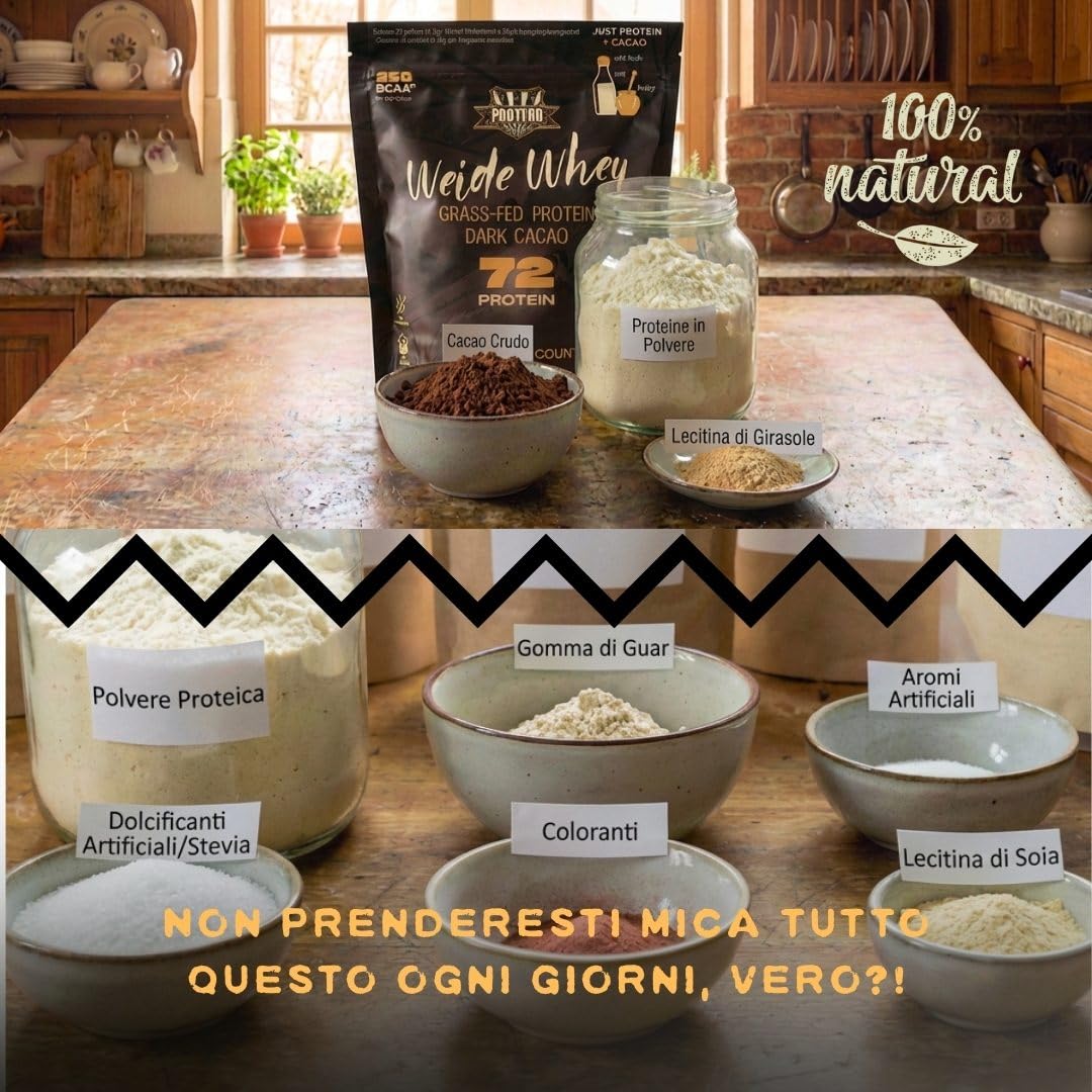 Protero Cacao da Latte di Pascolo – Preparato al Cioccolato • Qualità Grass-Fed • Senza Zuccheri né Dolcificanti Aggiunti • 800g