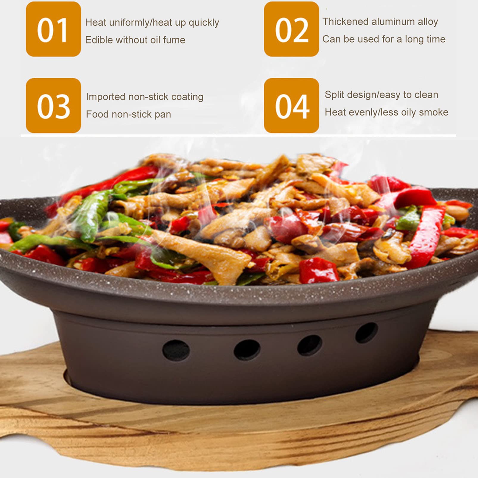 Griglia per Barbecue Coreana per Interni Griglia da Tavolo, Mini griglia Hibachi da Campeggio all'aperto con Base, Griglia Antiaderente Portatile Griglia Multifunzionale in Lega di Alluminio per STU