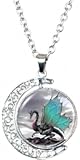 Dragon Moon Pendant Necklace Jewelry Gifts For Women Men Dragon Lovers Stuff